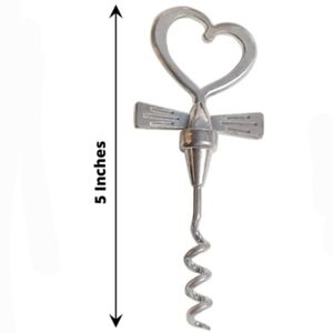 Heart cork screw bottle opener
